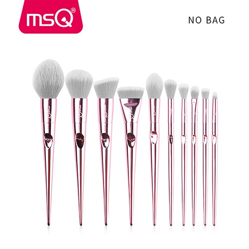 MSQ 10pcs Makeup Brushes Set Blusher Foundation Eyeshadow Make Up Brushes Kit pincel maquiagem Travel Make Up Tool: ST10P