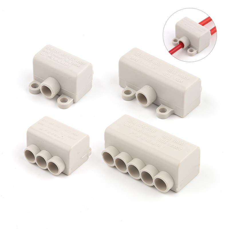 5 uds divisor de alta potencia conector de Cable rápido bloque de terminales caja de conexiones de Cable eléctrico ZK-306 ZK-506 ZK-316 ZK516 conectores
