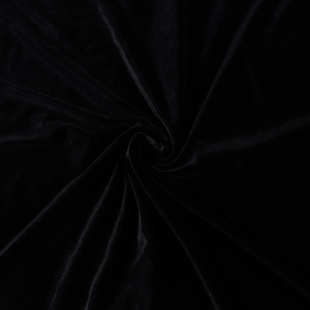45*150cm Velvet Fabric Cloth Gorgeous Silk Fabric for Velvet Dress Clothes Luxury Soft Purple Velvet Home Textile Curtain: black