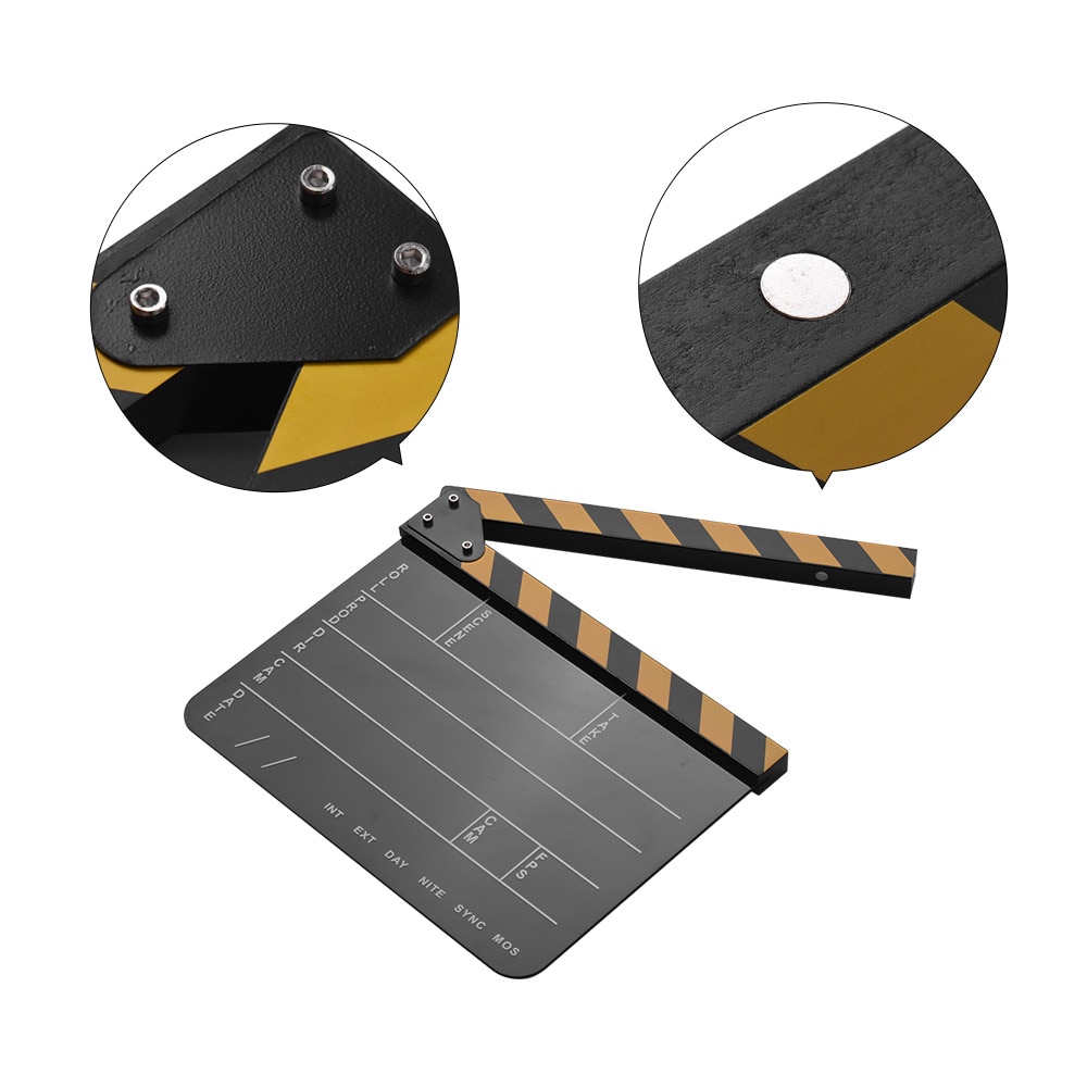 Studio videooptagelse tilbehør film clapboard film film skærebræt slette akryl instruktør tv skåret action scene klapbræt