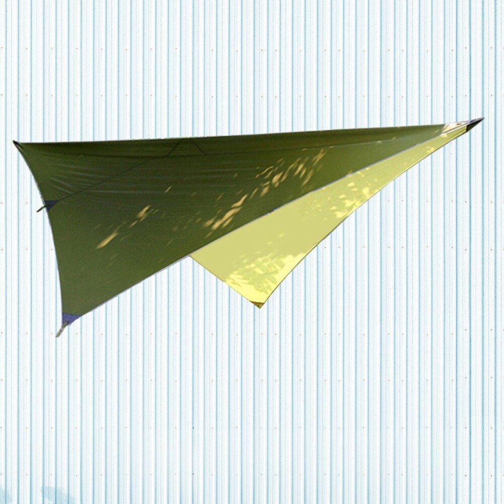 Outdoor Multifunction Canopy Sun Shade Tent Camping Sail Tarp Groundsheet (Accessories Not Included) (Green): As Shown