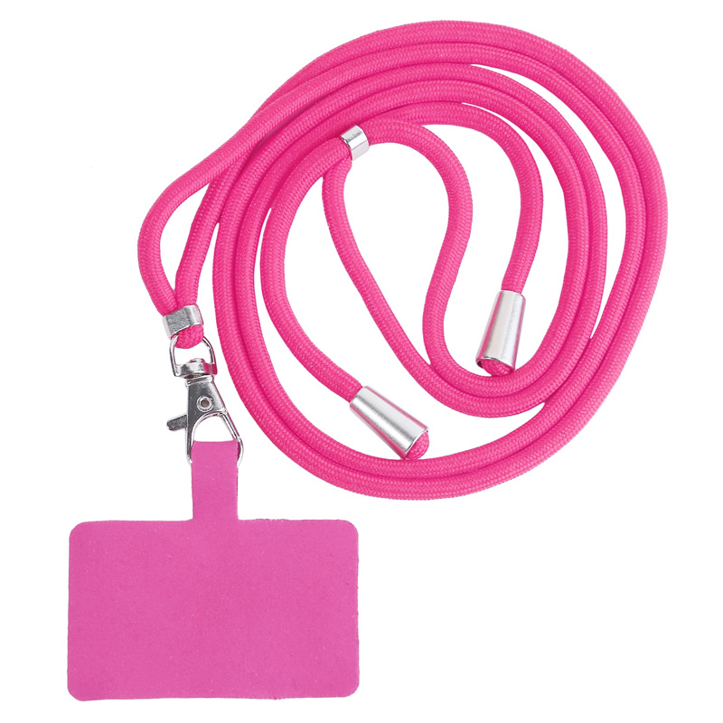 Cordão ajustável destacável do telefone, cordão do pescoço, cinta mosquetão, pingente compatível com cartão, cores fob móvel, novo: Branco