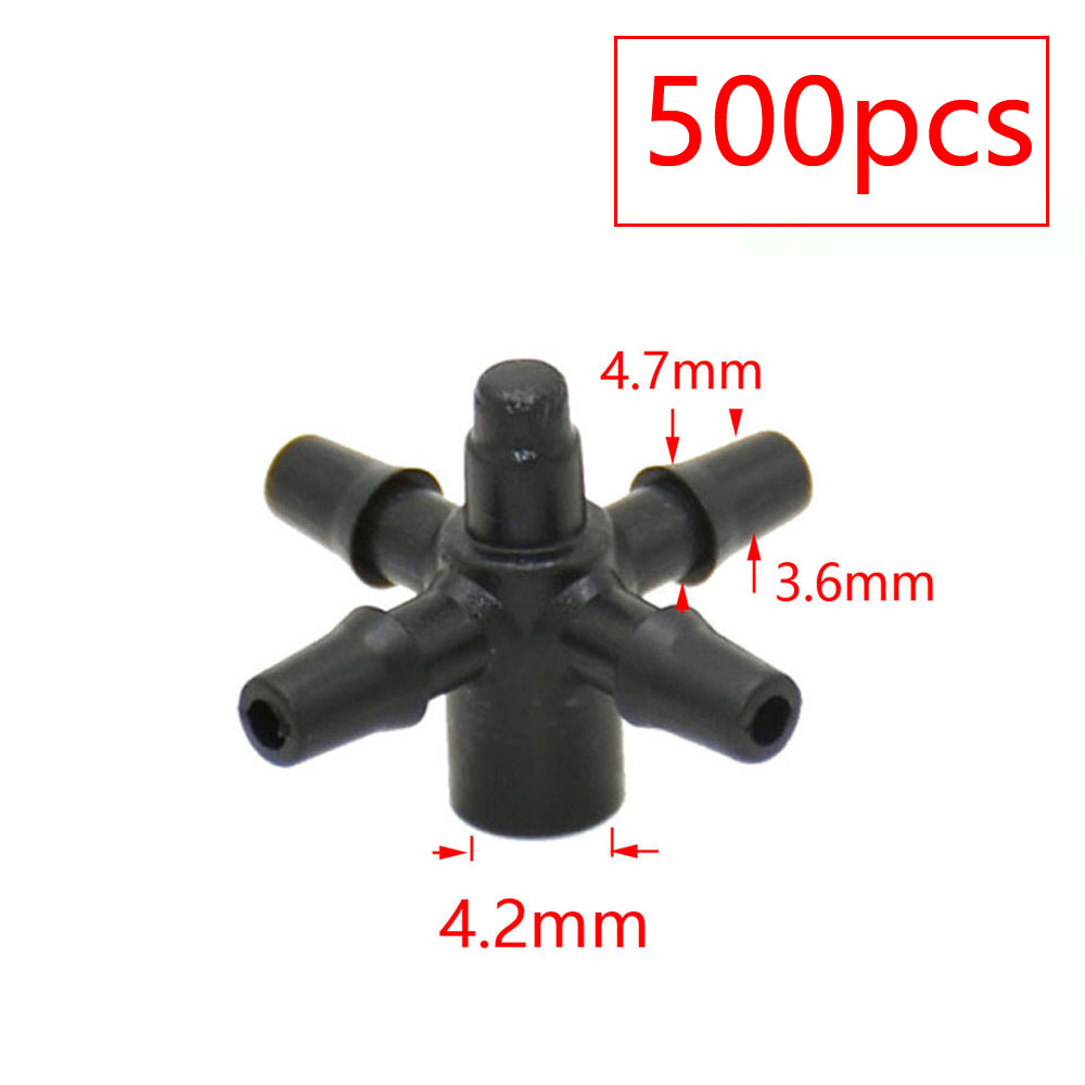 2L 4L 8L Pressure Compensating Dripper 2/4-way Arrow Dropper Connector Cross Water Splitter For Arrow Drip System Emitter