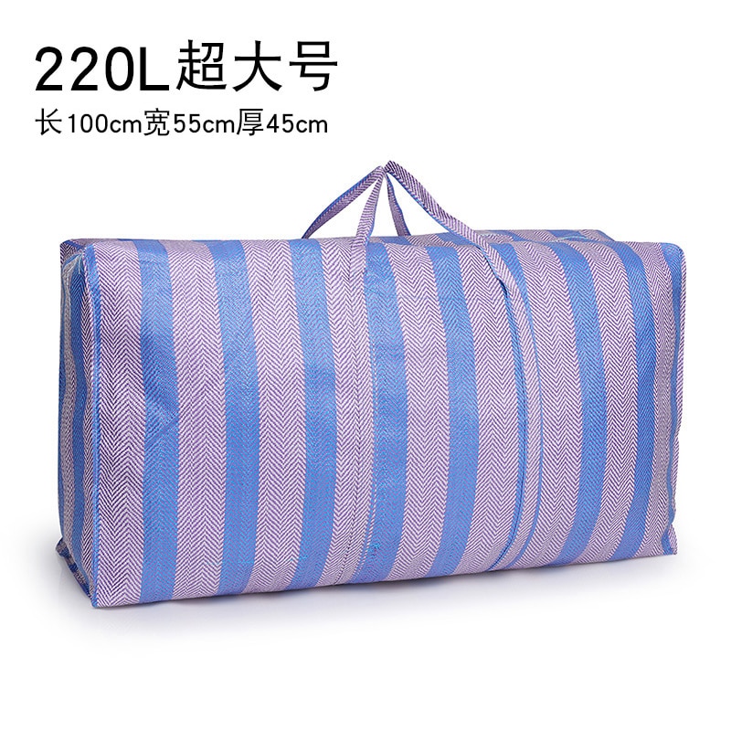 Extra grand épaississement paquet mobile peau de serpent sac bagages tissé sac étanche bande dessinée Oxford tissu stockage sac de tri 220L: 220L