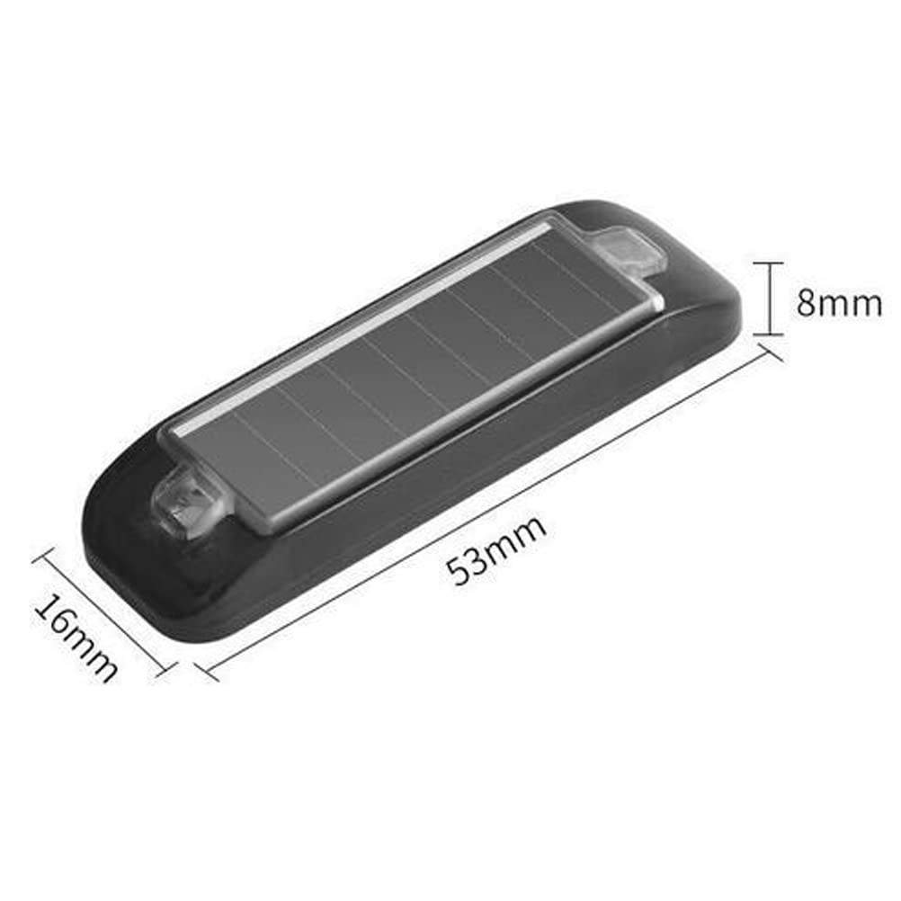 Mini led-autolampje op zonne-energie, waarschuwingslampje voor 's nachts, gesimuleerd alarm, draadloos antidiefstalwaarschuwingslampje, knipperend nep-alarmlampje