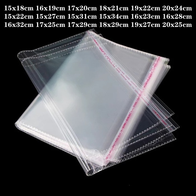 100Pcs Transparante Zelfklevende Opp Plastic Cellofaan Huwelijksfeest Cadeau Sieraden Verpakking Verzegelde Tas