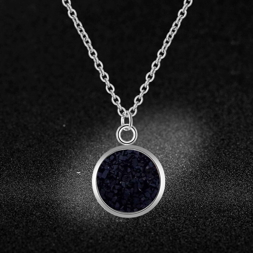 AAAAA 100% Roestvrij Staal Shining Resin Charm Ketting voor Vrouwen Nooit Aantasten Sieraden Ketting: JN149-12