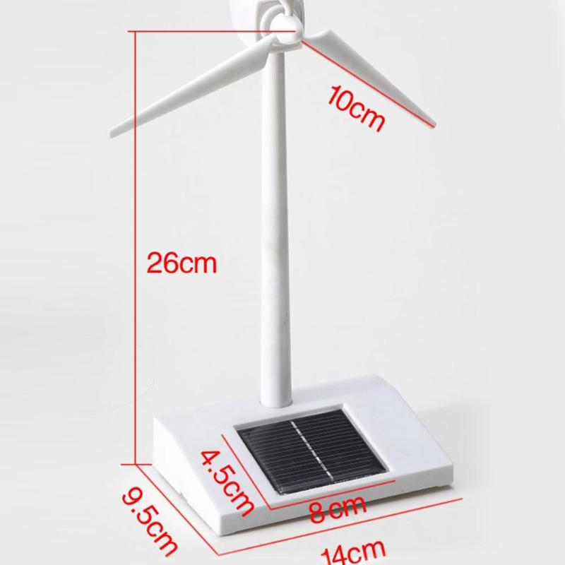 3D DIY Solar Windmolen Gemonteerd Model Onderwijs Fun Kids Speelgoed ABS Plastics Windturbine voor Kinderen Kinderen Speelgoed