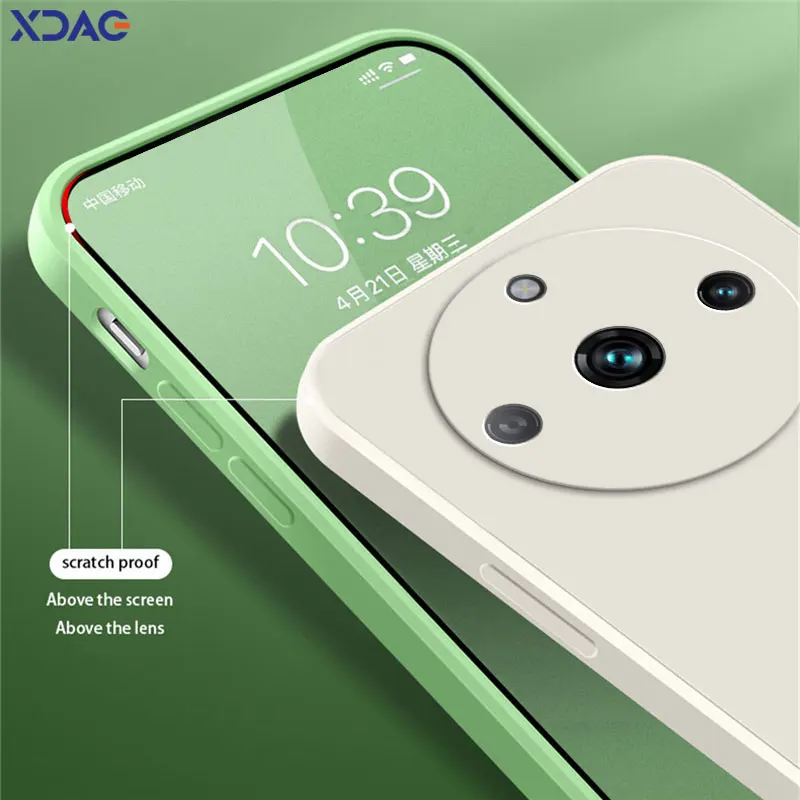 Custodia originale quadrata in silicone liquido per realme 11 pro plus 5g , custodia protettiva morbida 360 per telefono realme 11 11 pro
