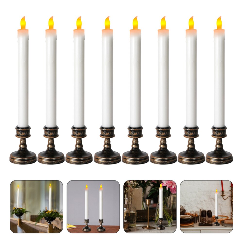 2pcs Electronic Candle Lamp LED Candle Light Church Flameless Candle Ornament