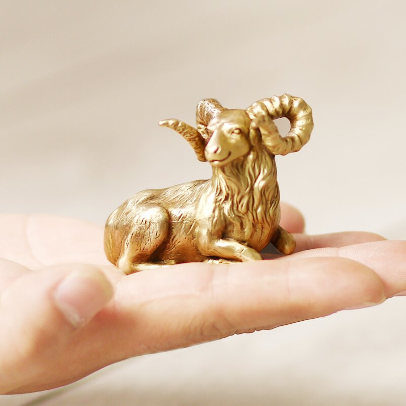 Mooie Geit Paperweights Decoratie Schilderen Messing Papier Drukt Draagbare Creatieve Brush Pen Rest Chinese Kalligrafie Paperweights