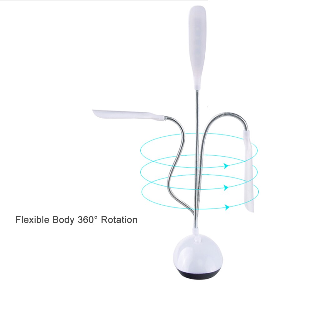 LED-bureaulamp Oogbescherming Leeslamp AAA-lamp op batterijen Opvouwbaar creatief nachtlampje voor lezen, studeren, slaapkamer