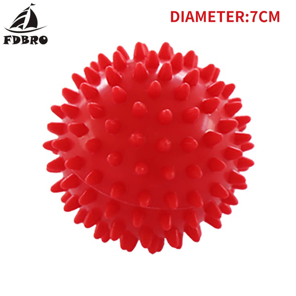 Fdbro 7cm pvc såler pinnsvin sensorisk trening grip ballen bærbar fysioterapi ball fitness pvc hånd massasje ball gratis innlegg