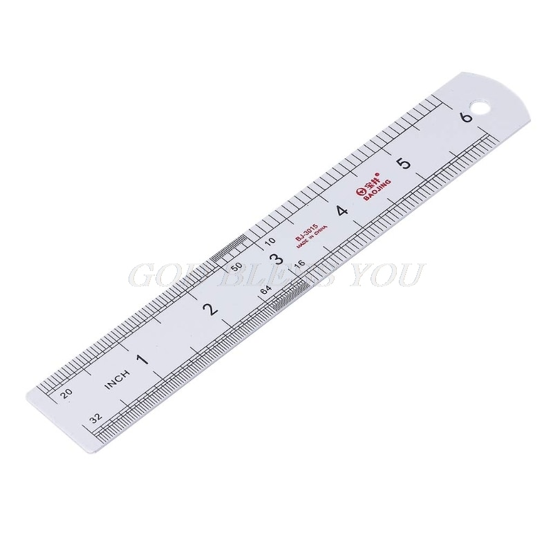 15/20/30Cm Straight Aluminium Ruler Meten Inch/Cm Naaien Craft Diy Thuis