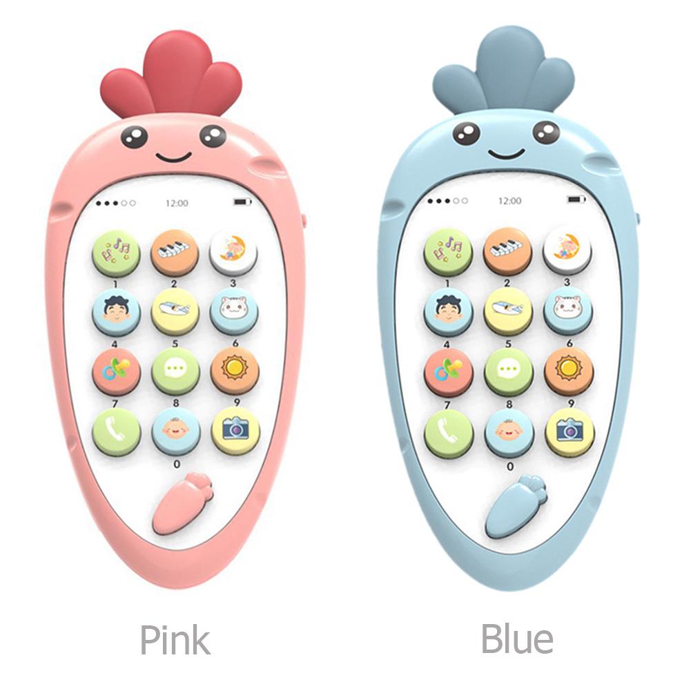 Electronic English Learn Cellphone Toys Hand-Eye Coordination Analog Dialing Cartoon Telephone Baby Educational