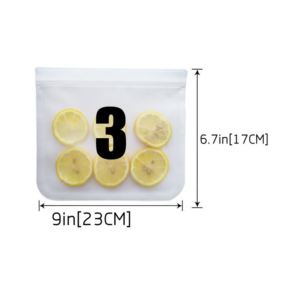 Silicone Food Storage Containers Leakproof Containers Reusable Stand Up Zip Shut Bag Cup Fresh Bag Food Storage Bag: 23X17CM