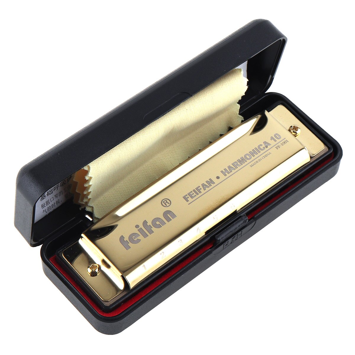Matte Gold Instruments 10 löcher 20 Ton Tragbare Matte Gold Mundharmonika... – Vicedeal