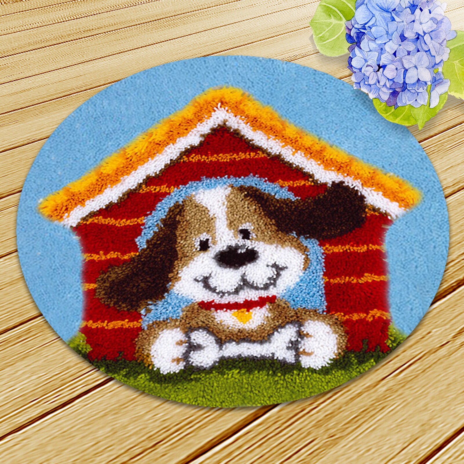 DIY Crochet Yarn Kits Needlework Latch Hook Kit 15 x 15 inch Latch Hook Kit