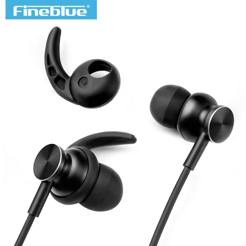 Fineblue Sport Oortelefoon Magnetische Draadloze Bluetooth Headset Nekband Sport Hoofdtelefoon Stereo Bass Oortelefoon Oordopjes Met Microfoon