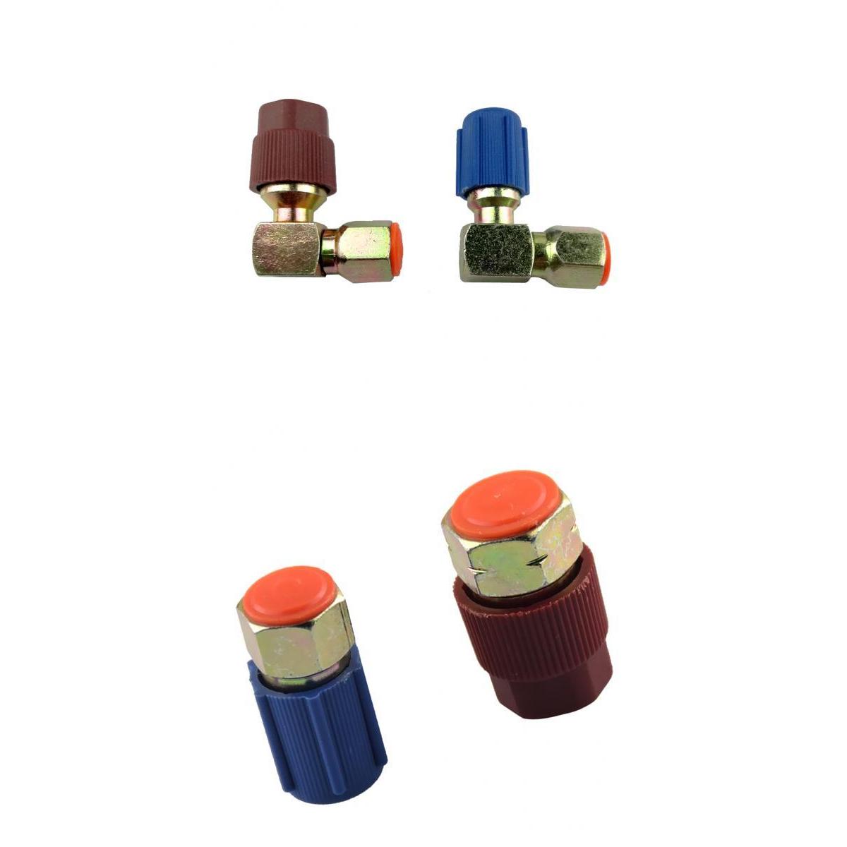 4 Pieces Car R12 to R134 A/C High &amp; Low Side Coupler Connectors Adapter