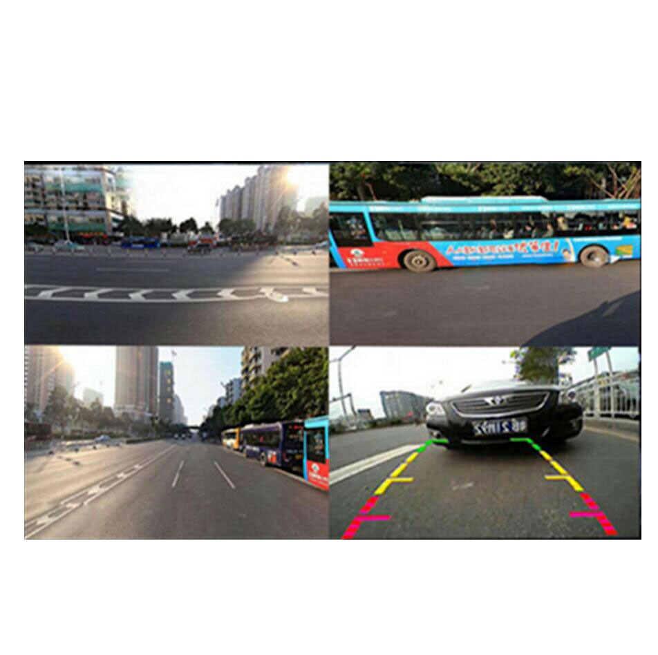 Car Auto 4-Way Video Switch Parking Camera 4 View Image Split-Screen Control Box Panoramic image split-screen display
