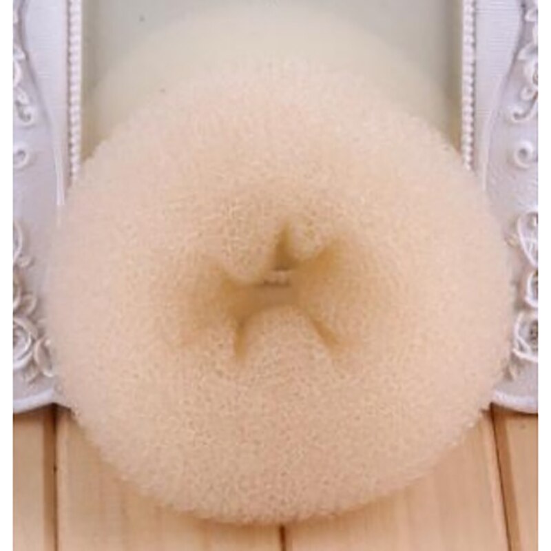 Hair Ring Bun Hair Styling Tool AccessoriesFashion Women Ladies Girls Magic Shaper Donut: Beige10-11cm