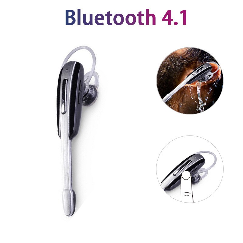 Kebidu fone de ouvido sem fio portátil, estéreo, esportivo, de negócios, com microfone para smartphone, bluetooth