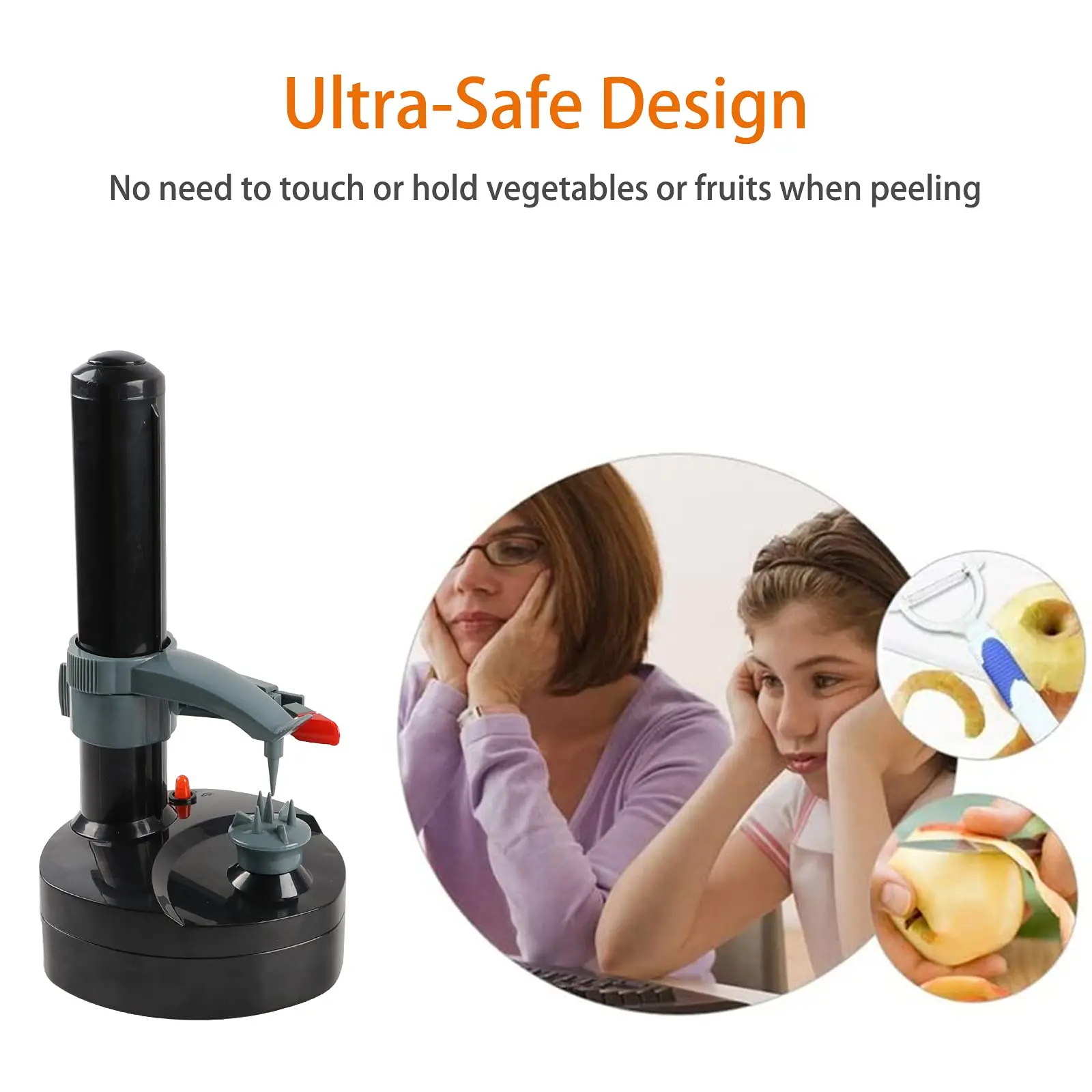 Elektrische spiraalvormige aardappelschiller Automatische appelschiller, slimme groentefruitschillermachine, keukenaccessoires schilgereedschap