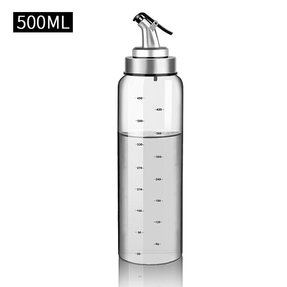 Krydder glass olje flaske soyasaus eddik krydder krukke med skala krydder flaske oljer krydder oppbevaring krydder beholder arrangør: 500ml