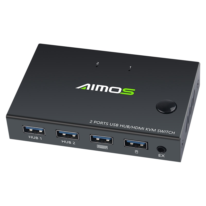 Usb Hdmi Kvm Switch Delen Toetsenbord Muis Printer 4K Usb Hdmi Kvm Switch Box Video Display Usb Switcher Splitter: Default Title