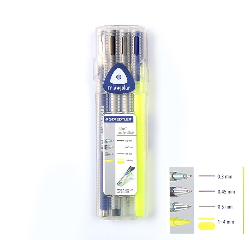 Staedtler-Triplus-boîte noire, crayon mécanique 0.5mm, pointe marqueur Permanent, papeterie