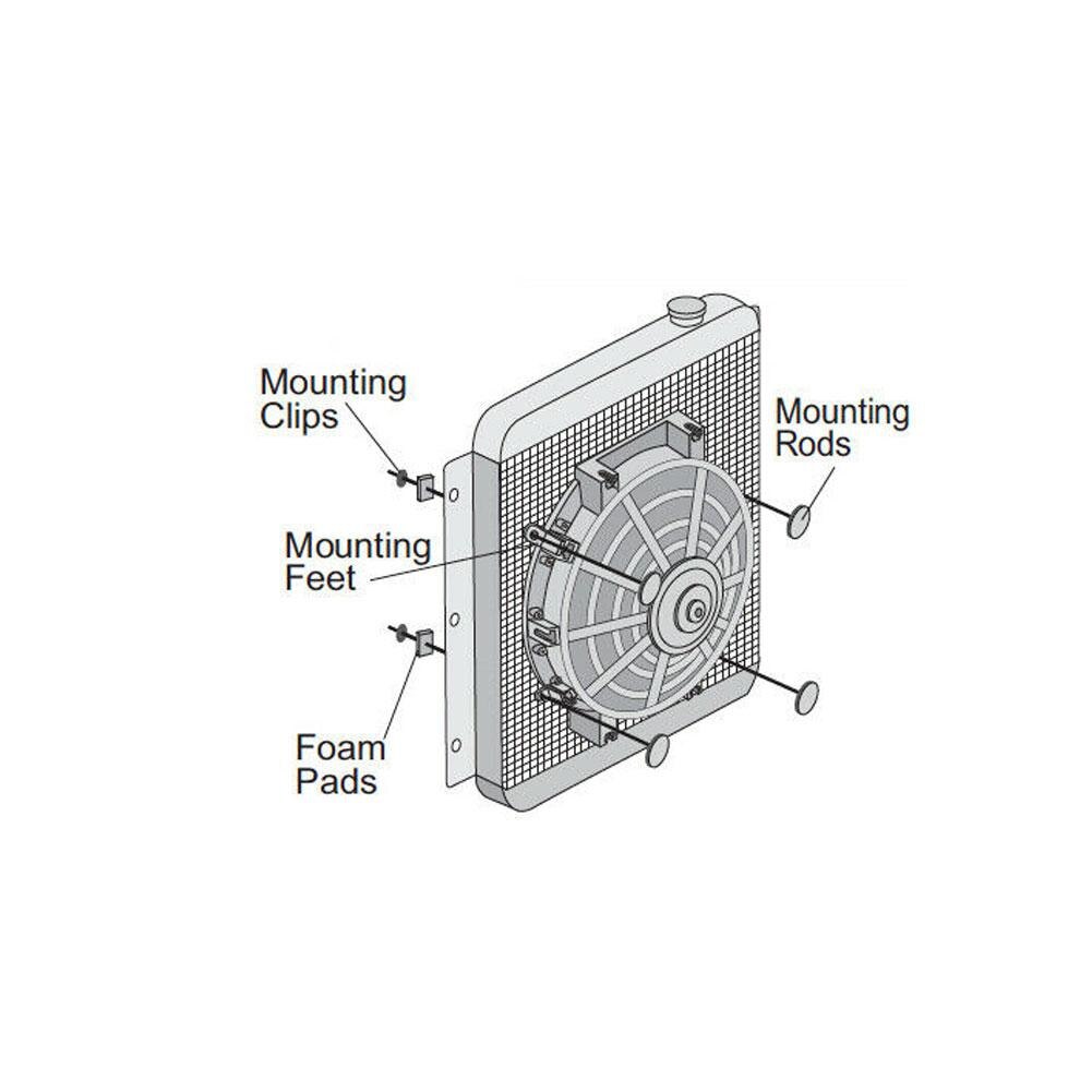 12-inch Electric Radiator Cooling Fan 80W Motor 1700 CFM High Air Flow