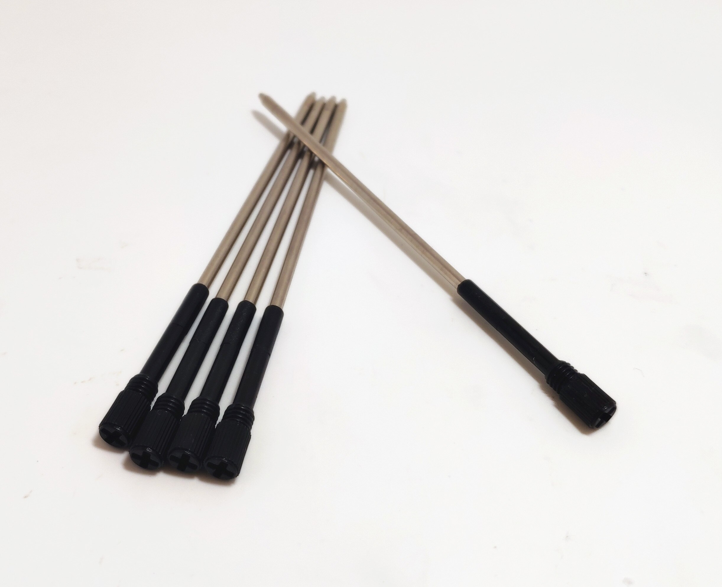 10Pcs blue black Metal Ballpoint Pen Refills