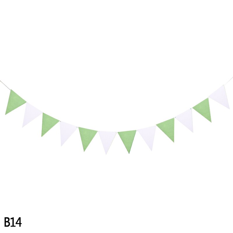 2.5m 12 flaggor bunting banderoller vimpel non-woven girlander flaggor baby shower bröllopsfest vimplar hängande girlander dekor tillbehör: B14