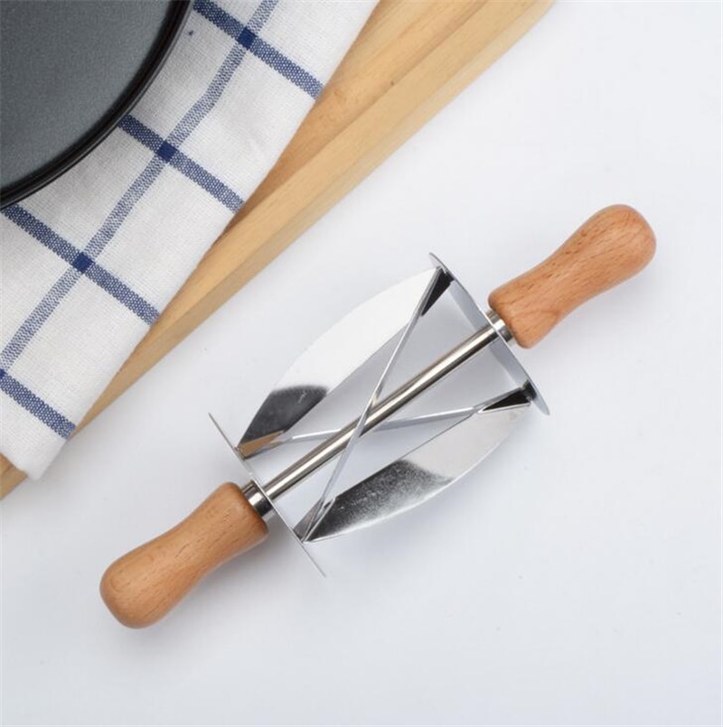 Rvs Rolling Cutter Keuken Bakken Maken Croissant Cake Decorating Gereedschap Croissant Brood Wiel Deeg Gebak Mes
