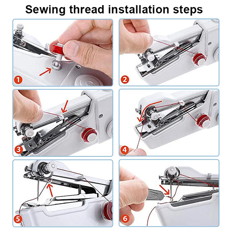 Máquina de costura manual portátil, sem corda, elétrica, construção rápida, suprimentos de vestuário diy, artesanato, jardim doméstico, bordado