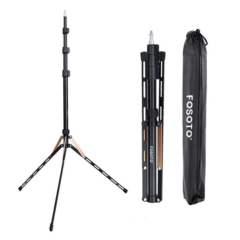Fosoto Ft-190 Gouden Ring Lamp Statief 1/4 Schroef Softbox Voor Photo Studio Fotografische Verlichting Softbox Video Flash paraplu