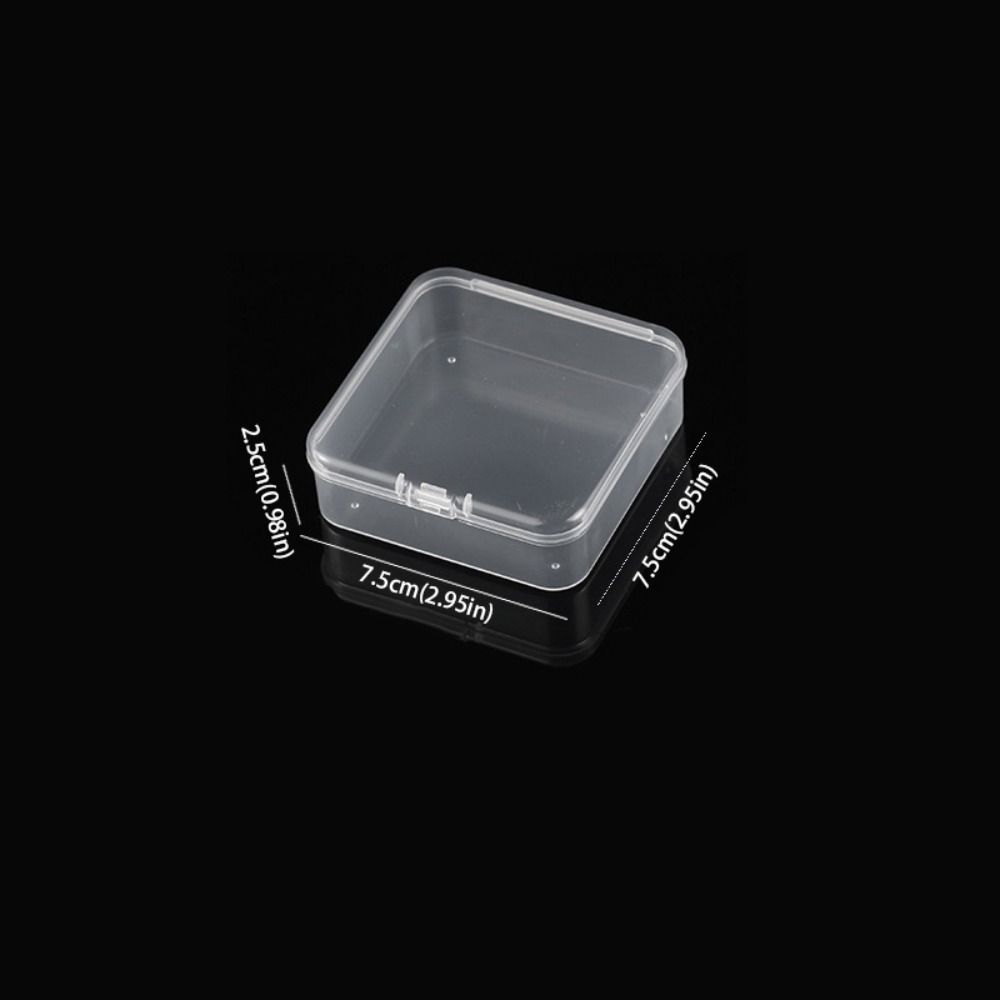 Multi-purpose Storage Box Rectangular Shape Plastic Storage Case with Lid Clear Small Thing Container Storing Jewelry Headband: Yellow