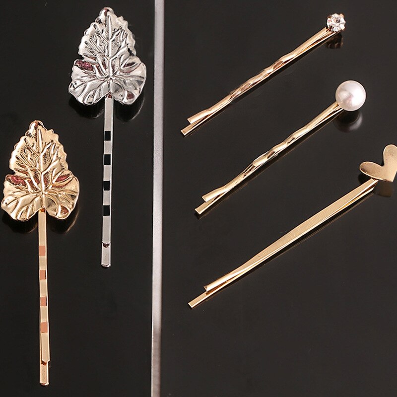 Geometrische Haarspangen, Haarspangen, Haarnadeln für Frauen und Mädchen, goldene Metall-Haarklammern, Haarschmuck, Kopfschmuck, Haarnadel, Kopfbedeckung
