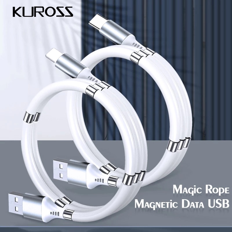 magia lina USB-C kabel magnetyczny typ C kabel USB 2.4A telefon szybkie ładowanie przewód synchronizacji danych dla Samsung A51 S10 S20 kabel ładujący