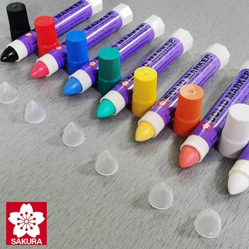 1PC SAKURA XSC Solid Color Marker Paint Pen Industrial Crayon Dry Writable Steel Plate Water-oil Surface Permanent Markers