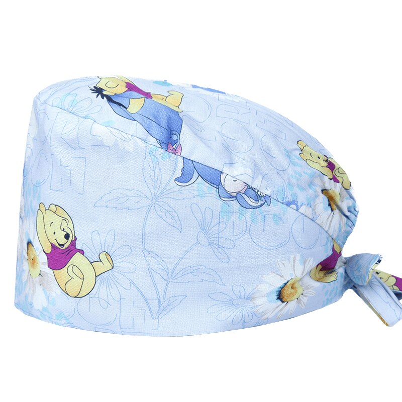 Unisex Surgicals Caps Tanden Print Cap Verstelbare Frosted Cap Laboratorium Pet Shop Frosted Caps Schoonheidssalon Care Winkel Caps: Oranje