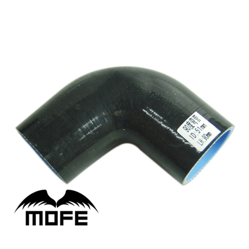 Mofe 90 grader hver type spesifikasjon variabel diameter silikonslange rett skjøterkobling 38mm 51mm 63mm 76mm