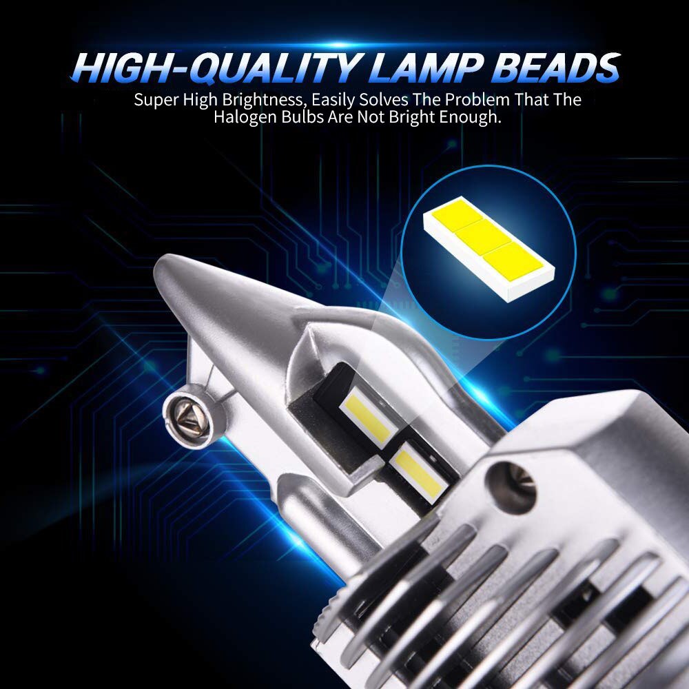 Kafolee H4 9003 HB2 Led Koplamp Lampen 12V 24V 80W 16000LM Diode Lampen Led H4 Voor Auto 'S grootlicht Dimlicht Auto Graad Chips