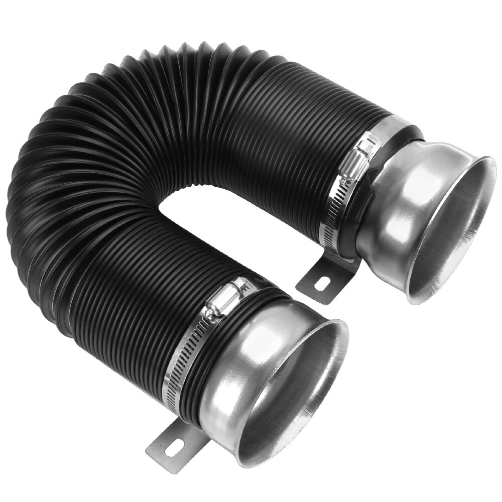 76MM Universal- Luft Aufnahme Rohr Kalt Luftführung Universal- Futter Schlauch Rohr flexibel Auto Änderung Rohr Mit Stecker & braket: Silber