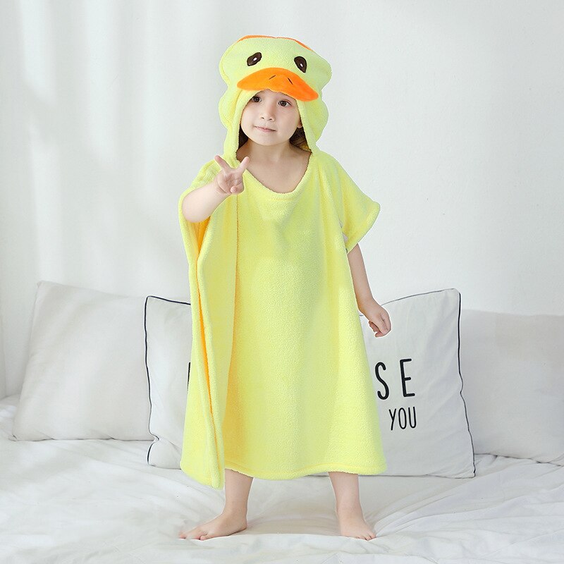 Toalla de baño con capucha de terciopelo Coral para el cuidado del bebé, mantas de animales para niños pequeños, Poncho, toallas, cosas, bonita Toalla de baño con capucha, paño de baño