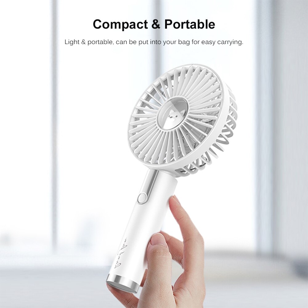 Mini Hand-held Fan Desktop Fan Portable Electric Fan Rechargeable Hand-held Stand-up Mini Fan for Home Office Dormitory