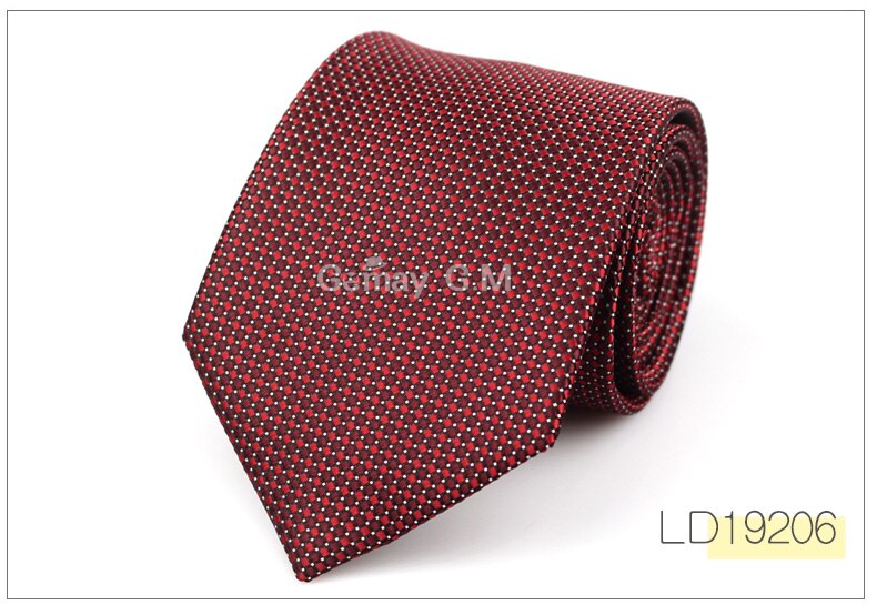 Klassiske mænd slips til erhvervslivet formelt bryllups slips til mænd 8cm striber prikker hals slips jakkesæt halsbeklædning jacquard slips: Ld19206