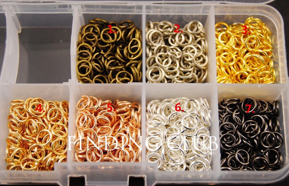 1000 Stuks 6Mm Mix Kleuren Open Jumprings Ringetje Diy Metalen Armband Ketting Sieraden Bevindingen