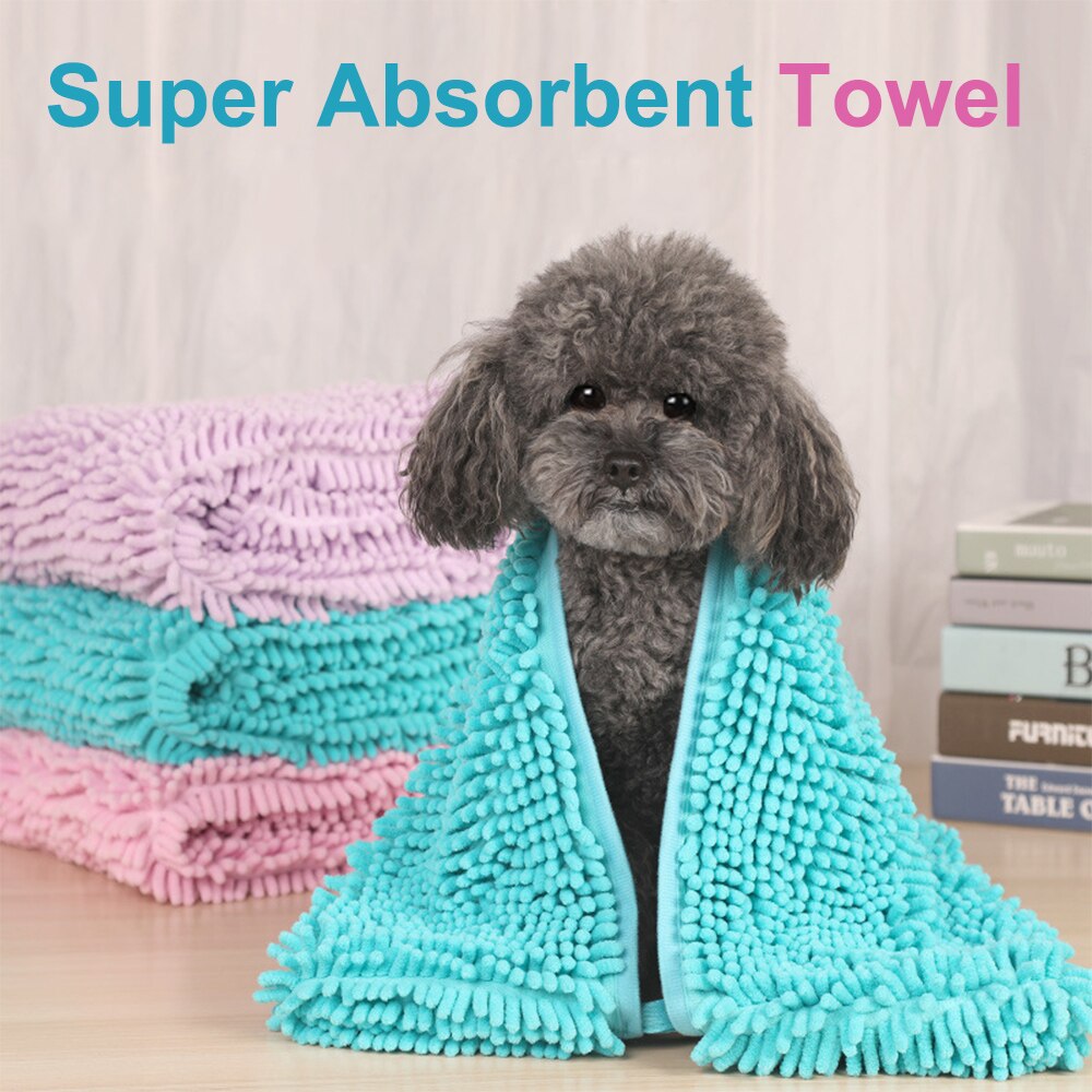 Super Absorbent Dog Towel - Quick Dry Pet Cat Bath Towel - Soft Microfiber